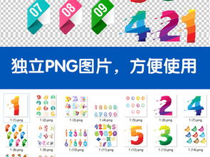 可愛卡通創(chuàng)意阿拉伯?dāng)?shù)字免扣PNG素材 讓數(shù)字廣告設(shè)計更出彩